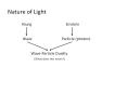 Nature of Light PowerPoint PPT Presentation