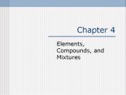 Elements, Compounds, and Mixtures