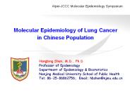 Molecular Epidemiology of Lung Cancer in Chinese Population