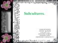 Subcultures. PowerPoint PPT Presentation