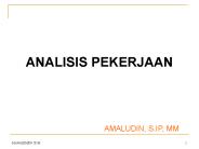 ANALISIS JABATAN (Job Analysis)