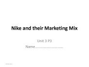 Nike and their Marketing Mix
