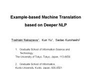 Example-based Machine Translation based on Deeper NLP