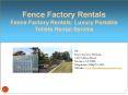 Fence Factory Rentals: Luxury Portable Toilets Rental Service PowerPoint PPT Presentation