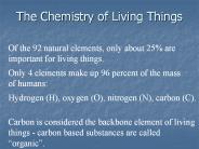 The Chemistry of Living Things