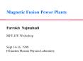 Magnetic Fusion Power Plants PowerPoint PPT Presentation