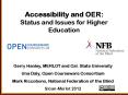 Accessibility and OER: Status and Issues for Higher Education PowerPoint PPT Presentation