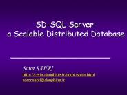 SD-SQL Server: a Scalable Distributed Database