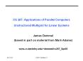 CS 267: Applications of Parallel Computers Unstructured Multigrid for Linear Systems PowerPoint PPT Presentation