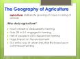 The Geography of Agriculture PowerPoint PPT Presentation
