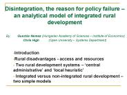 Disintegration, the reason for policy failure 