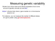 Measuring genetic variability