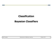 Classification Bayesian Classifiers