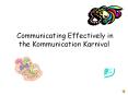Communicating Effectively in the Kommunication Karnival PowerPoint PPT Presentation
