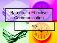 Barriers to Effective Communication