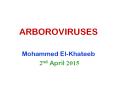 ARBOROVIRUSES PowerPoint PPT Presentation