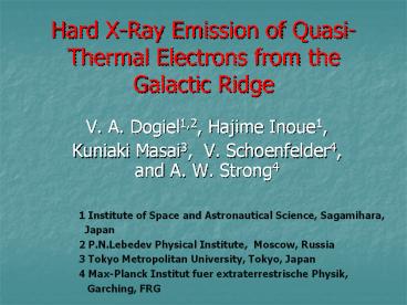 Hard%20X-Ray%20Emission%20of%20Quasi-Thermal%20Electrons%20from%20the%20Galactic%20Ridge