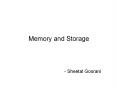 Memory and Storage PowerPoint PPT Presentation