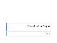 Precalculus Day 8