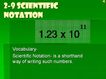 2-9 Scientific Notation