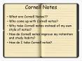 Cornell Notes PowerPoint PPT Presentation