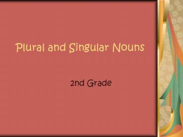 Plural and Singular Nouns