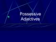 Possessive Adjectives PowerPoint PPT Presentation