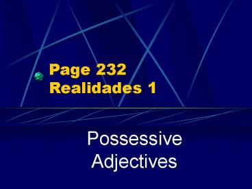 Page 232 Realidades 1