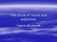 The plural of nouns and adjectives PowerPoint PPT Presentation