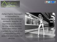 Asher Fabric Concepts Is Committed To Becoming