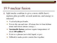 19.9 nuclear fusion