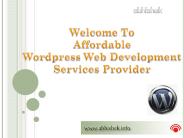 Affordable Wordpress Web Design Agency in India