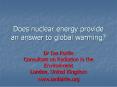 Does nuclear energy provide an answer to global warming? PowerPoint PPT Presentation
