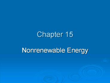Nonrenewable Energy