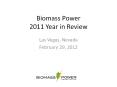 Biomass Power 2011 Year in Review PowerPoint PPT Presentation
