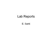 Lab Reports