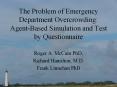 The Problem of Emergency Department Overcrowding: Agent-Based Simulation and Test by Questionnaire PowerPoint PPT Presentation
