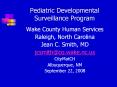 Pediatric Developmental Surveillance Program PowerPoint PPT Presentation