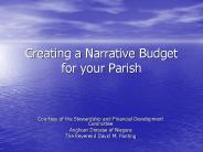 Creating a Narrative Budget for your Parish