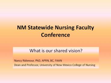 NM Statewide Nursing Faculty Conference
