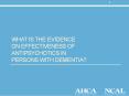 What is the Evidence on Effectiveness of Antipsychotics in Persons with Dementia? PowerPoint PPT Presentation