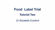 Food Label Trial Tutorial Two