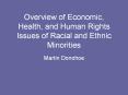 Overview of Economic, Health, and Human Rights Issues of Racial and Ethnic Minorities PowerPoint PPT Presentation