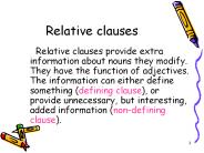 Relative clauses