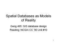 Spatial Databases as Models of Reality