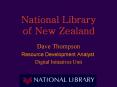 National Library of New Zealand PowerPoint PPT Presentation