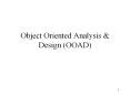Object Oriented Analysis PowerPoint PPT Presentation
