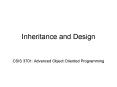 Inheritance and Design PowerPoint PPT Presentation