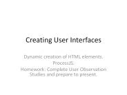 Creating User Interfaces