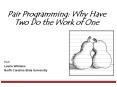 Pair Programming: Why Have Two Do the Work of One PowerPoint PPT Presentation
